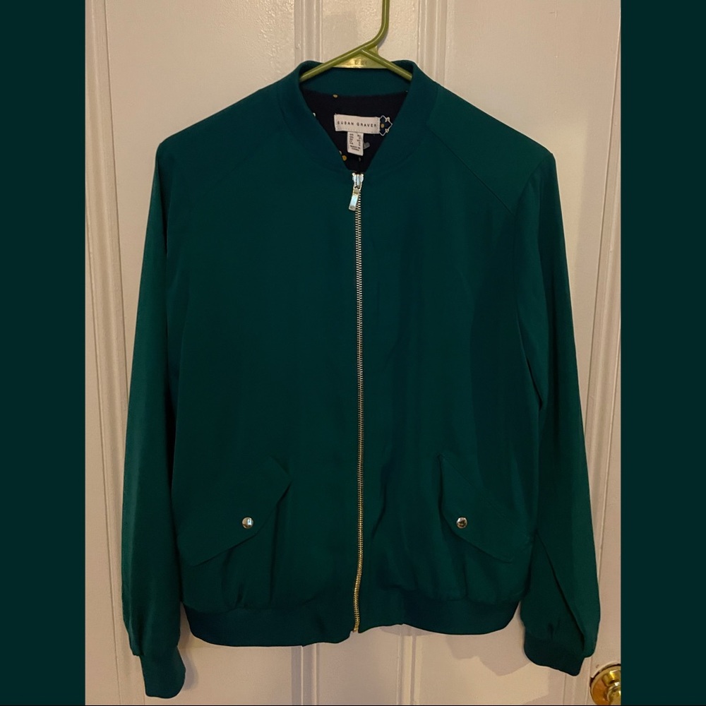 NWOT Susan Graver Bomber Jacket XS
